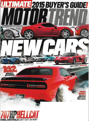 MOTOR TREND 2014 SEPT - MINI CAR SHOOTOUT, LaFERRARI, ALFA 4C